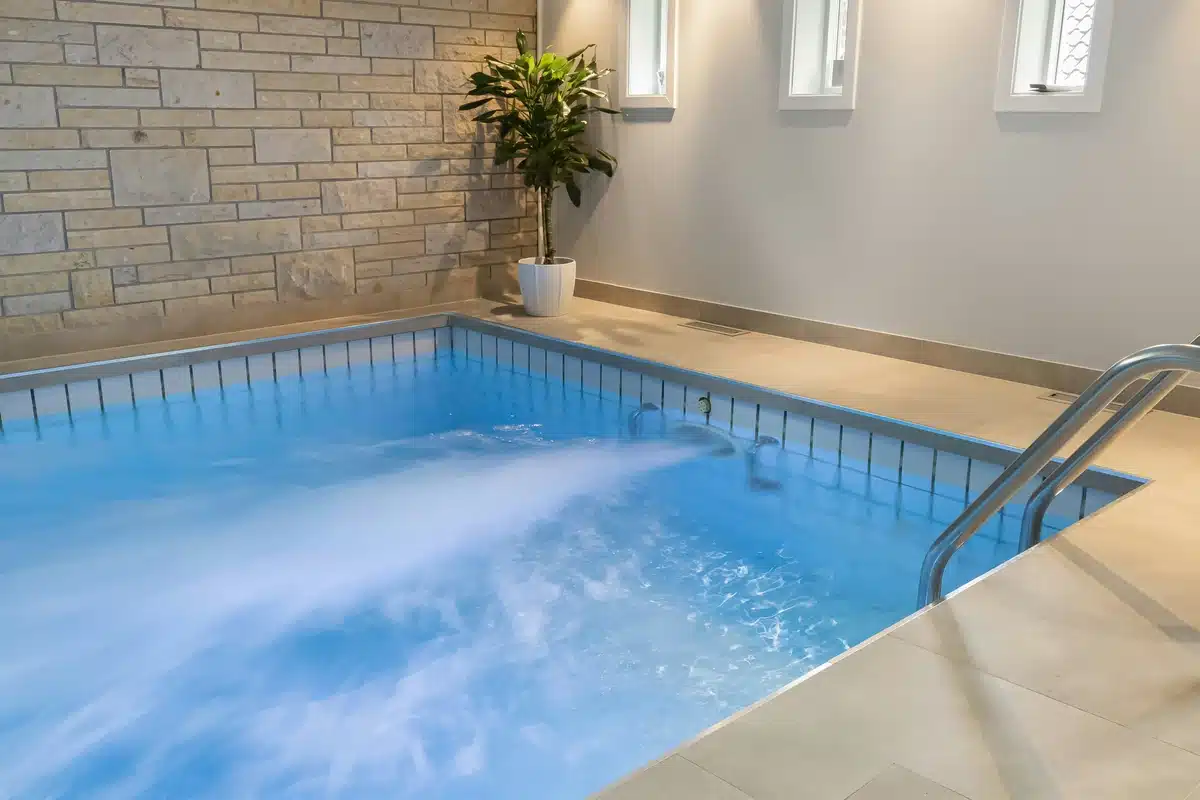 Indoor Pool With Jets Spa